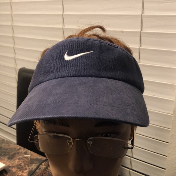 Nike Dri-Fit Men’s Navy Blue Adjustable Visor hats Size Adjustable - Picture 2 of 16
